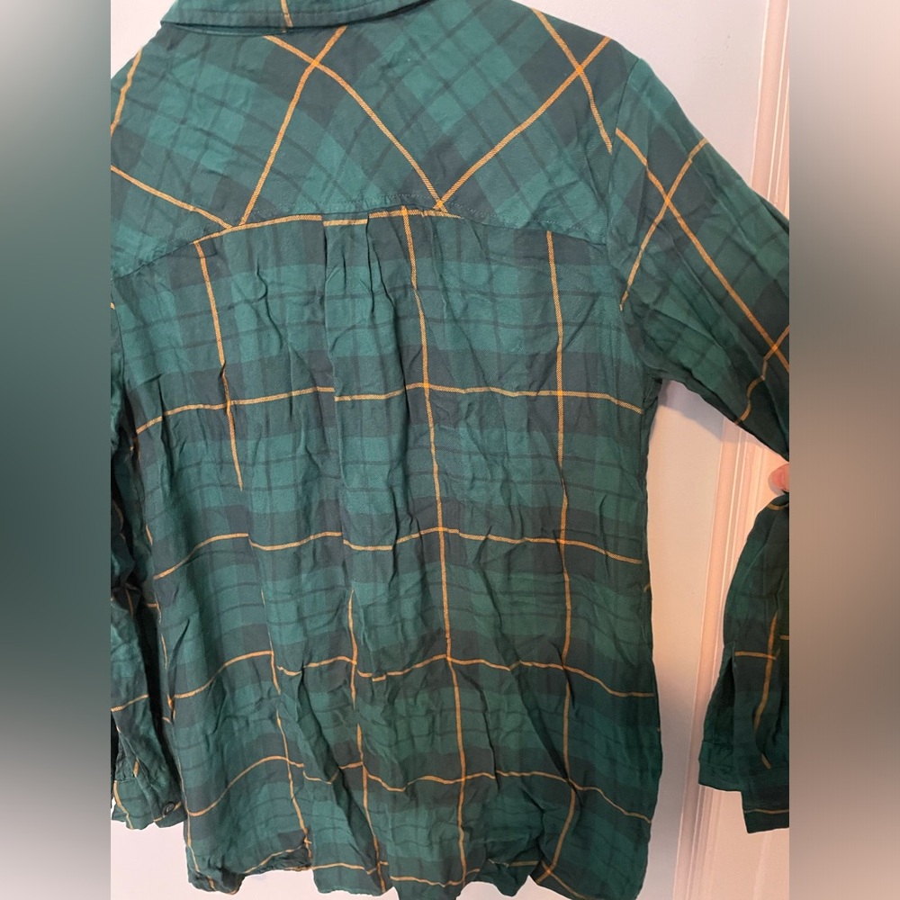 Bundle Nice Plaid Button Up, Soft Brookstone Robe - image 4